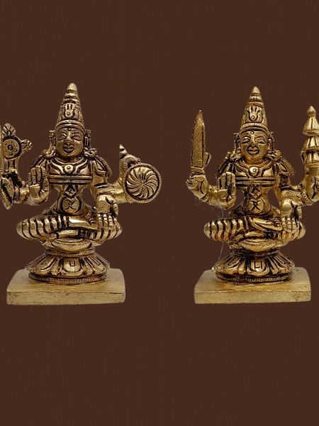 Ashtalakshmi Brass Vigraham Set – 3.5 Inch Devotional Idols