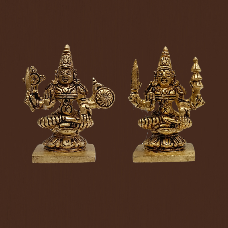 Ashtalakshmi Brass Vigraham Set – 3.5 Inch Devotional Idols