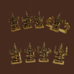 Ashtalakshmi Brass Vigraham Set – 3.5 Inch Devotional Idols