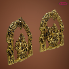 Brass Ashta Lakshmi Idol Set – Traditional Wall Hanging for Pooja Room & Home Decor