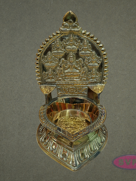 Auspicious Brass Ashtalakshmi Deepam for Wealth, Prosperity & Abundance