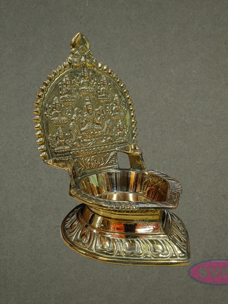 Auspicious Brass Ashtalakshmi Deepam for Wealth, Prosperity & Abundance