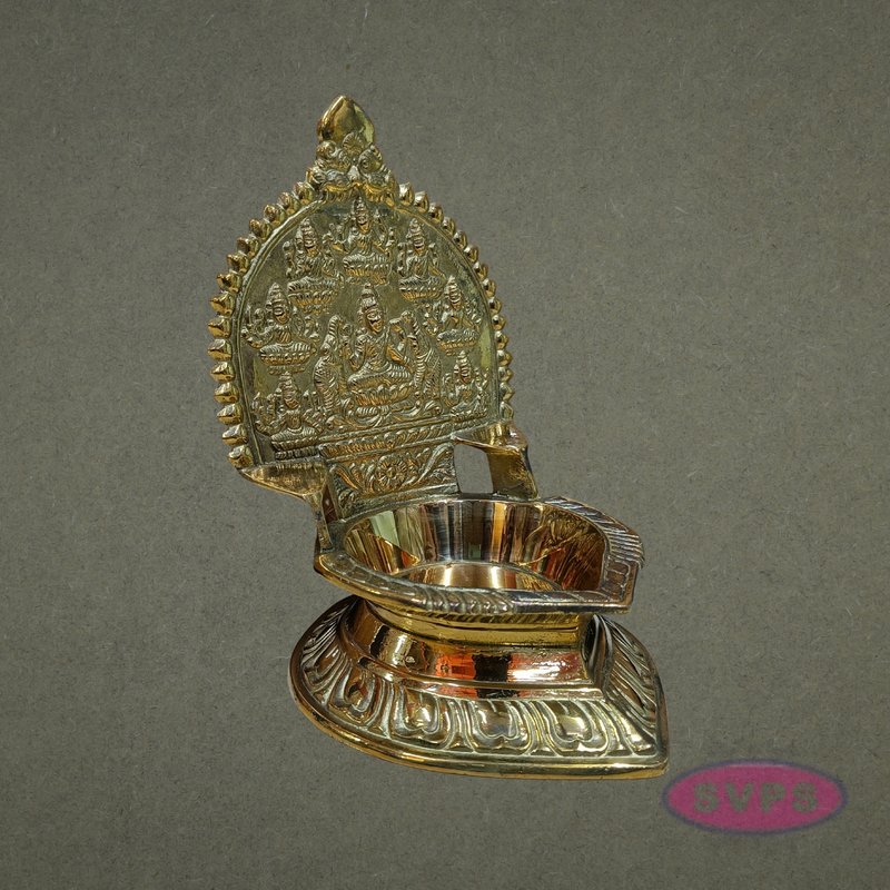 Auspicious Brass Ashtalakshmi Deepam for Wealth, Prosperity & Abundance