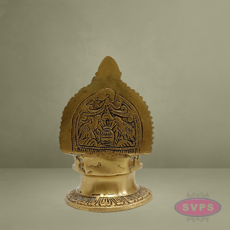 Brass Ashtalakshmi Vilakku with Arch – Traditional Pooja Oil Lamp