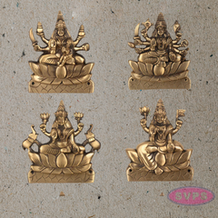 Ashtalakshmi Brass Wall Decor Set –  Lotus Base (Set of 8)
