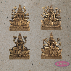 Ashtalakshmi Brass Wall Decor Set –  Lotus Base (Set of 8)