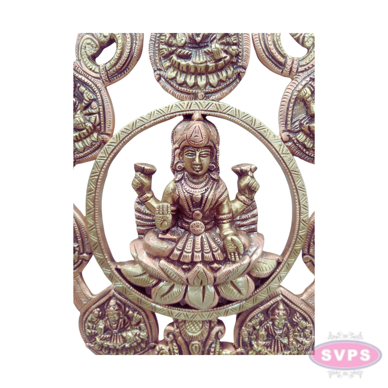 Ashtalakshmi Wall Hanging – 8 Forms of Goddess Lakshmi with Central Mahalakshmi Idol