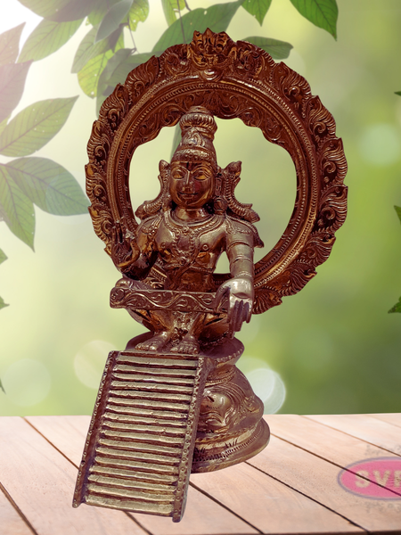 Panchalogam Lord Ayyappan Idol with Arch & Steps