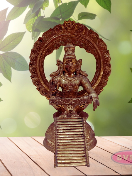Panchalogam Lord Ayyappan Idol with Arch & Steps