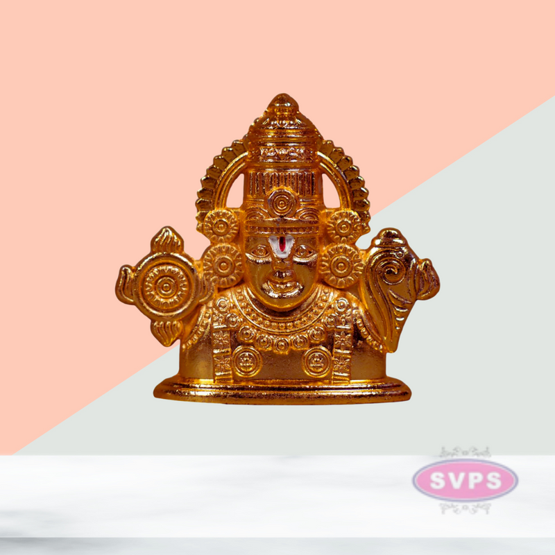Metal Tirupathi Balaji Gold And Silver Plated