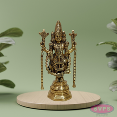 Brass Tirupati Perumal Idol – 9 Inch Spiritual Gift Collection