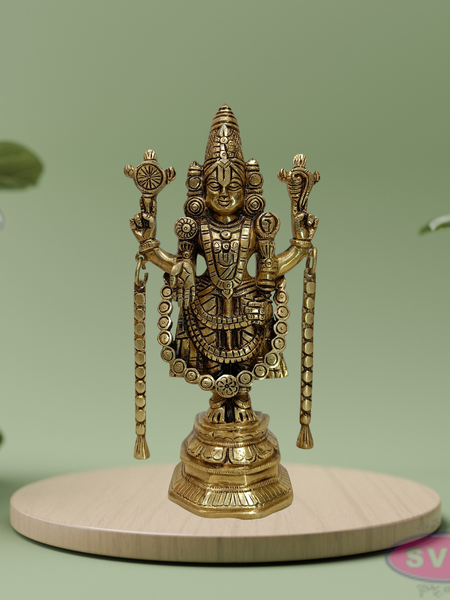 Brass Tirupati Perumal Idol – 9 Inch Spiritual Gift Collection