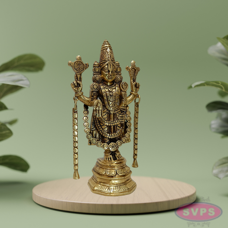 Brass Tirupati Perumal Idol – 9 Inch Spiritual Gift Collection