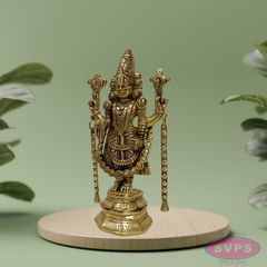 Brass Tirupati Perumal Idol – 9 Inch Spiritual Gift Collection