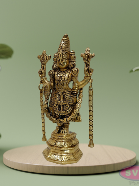 Brass Tirupati Perumal Idol – 9 Inch Spiritual Gift Collection