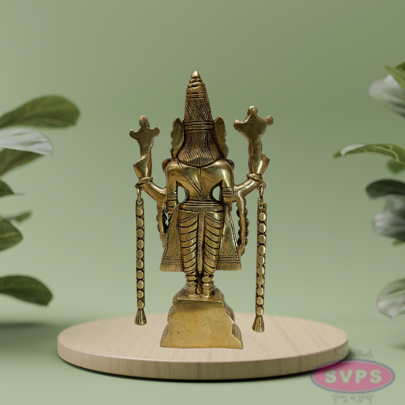 Brass Tirupati Perumal Idol – 9 Inch Spiritual Gift Collection