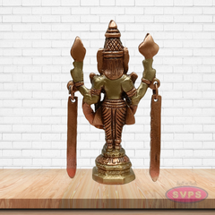 Handcrafted Brass Tirupati Balaji Statue with Arch Mala Chains – Pooja Room Idol