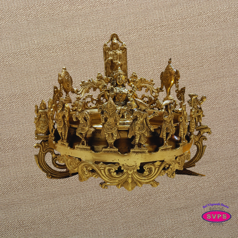 Brass Perumal Lakshmi Dasavatharam Decorative Urli