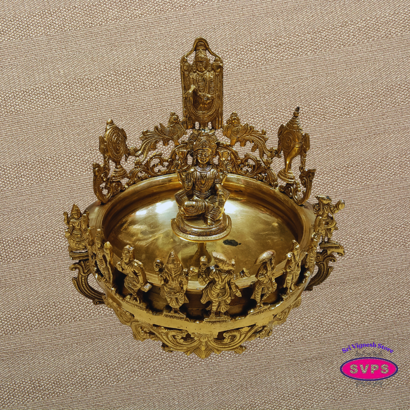 Brass Perumal Lakshmi Dasavatharam Decorative Urli