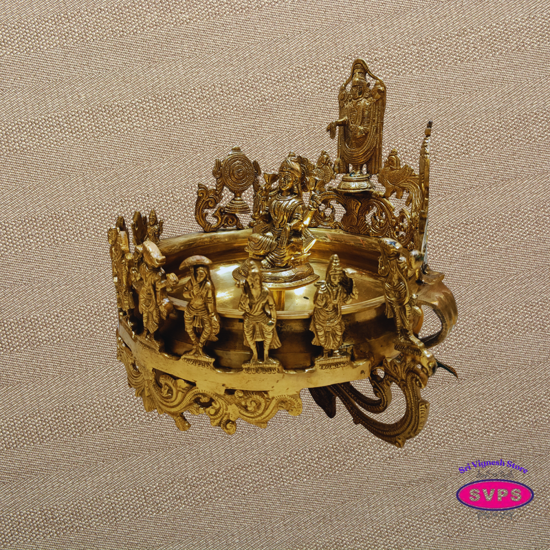 Brass Perumal Lakshmi Dasavatharam Decorative Urli