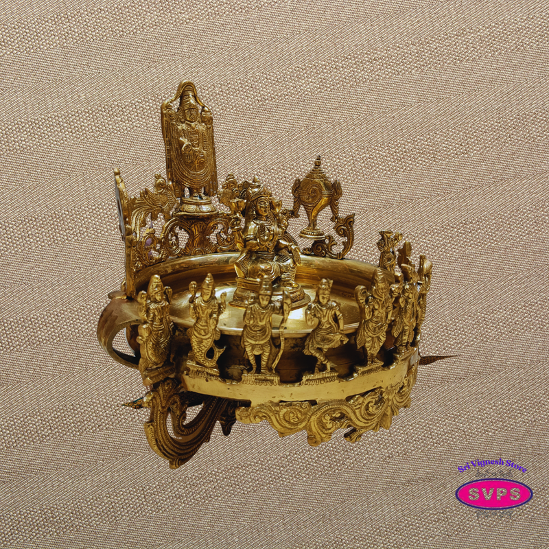 Brass Perumal Lakshmi Dasavatharam Decorative Urli