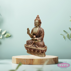 Meditating Buddha Brass Idol – Handcrafted Lord Buddha Statue for Peace & Calm
