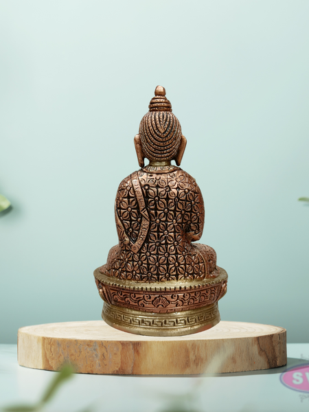 Meditating Buddha Brass Idol – Handcrafted Lord Buddha Statue for Peace & Calm