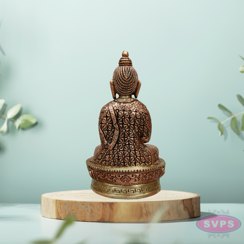 Meditating Buddha Brass Idol – Handcrafted Lord Buddha Statue for Peace & Calm