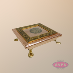 Decorative Copper Colour Pooja Peetam / Manai for Home Temple