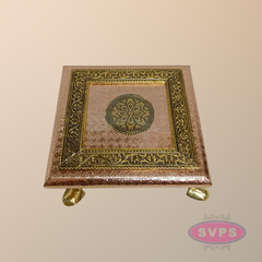 Decorative Copper Colour Pooja Peetam / Manai for Home Temple