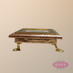Decorative Copper Colour Pooja Peetam / Manai for Home Temple