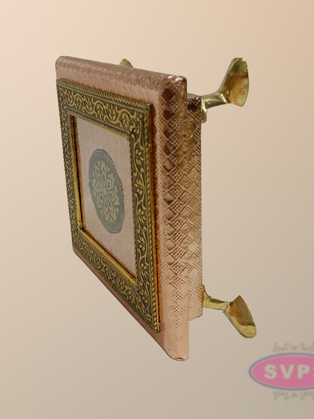 Decorative Copper Colour Pooja Peetam / Manai for Home Temple