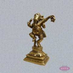 Brass Narthana Ganesha Idol – Dancing Lord Ganesha for Home Temple