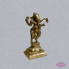 Brass Narthana Ganesha Idol – Dancing Lord Ganesha for Home Temple