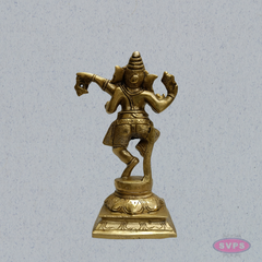 Brass Narthana Ganesha Idol – Dancing Lord Ganesha for Home Temple