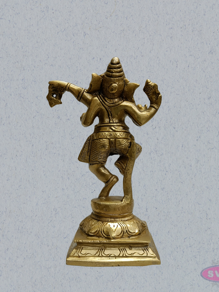 Brass Narthana Ganesha Idol – Dancing Lord Ganesha for Home Temple