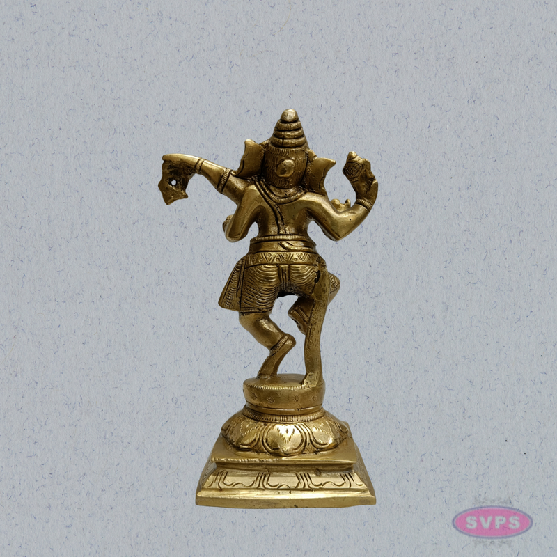 Brass Narthana Ganesha Idol – Dancing Lord Ganesha for Home Temple