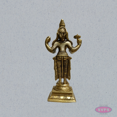 Brass Lord Dhanvantari Murti – Traditional Ayurveda God Idol for Home Temple