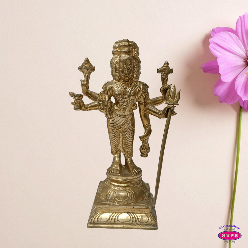 Panchalogham Lord Dattatreya Idol – Divine Trimurti Swamy Statue