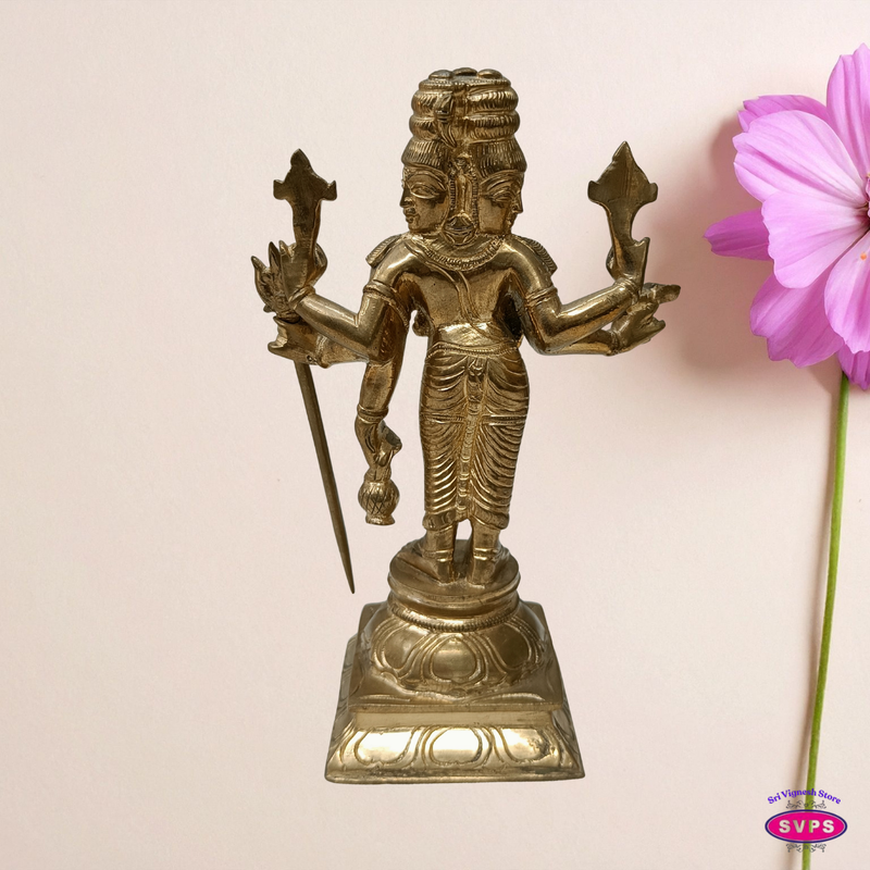 Panchalogham Lord Dattatreya Idol – Divine Trimurti Swamy Statue