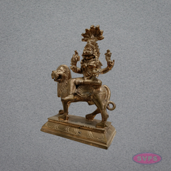 Panchaloha Goddess Pratyangira Devi Idol on Lion Vahanam – 7 Inches