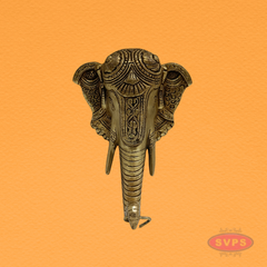 Traditional Elephant Head Wall Decor with Bell – Housewarming Gift