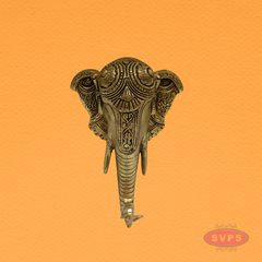 Traditional Elephant Head Wall Decor with Bell – Housewarming Gift