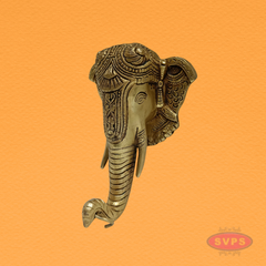 Traditional Elephant Head Wall Decor with Bell – Housewarming Gift