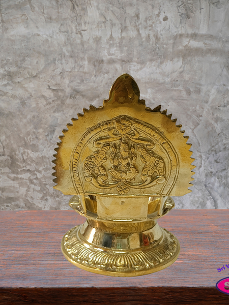 Brass Gajalakshmi Vilakku – Traditional Lakshmi Deepam for Pooja & Home Temple