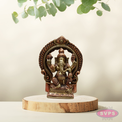 Brass Lord Ganesha Idol with Decorative Arch