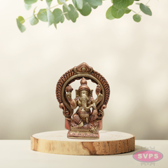 Brass Lord Ganesha Idol with Decorative Arch