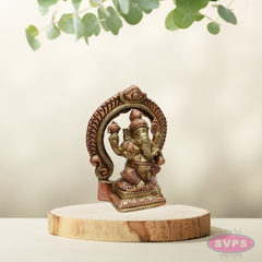 Brass Lord Ganesha Idol with Decorative Arch