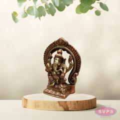 Brass Lord Ganesha Idol with Decorative Arch