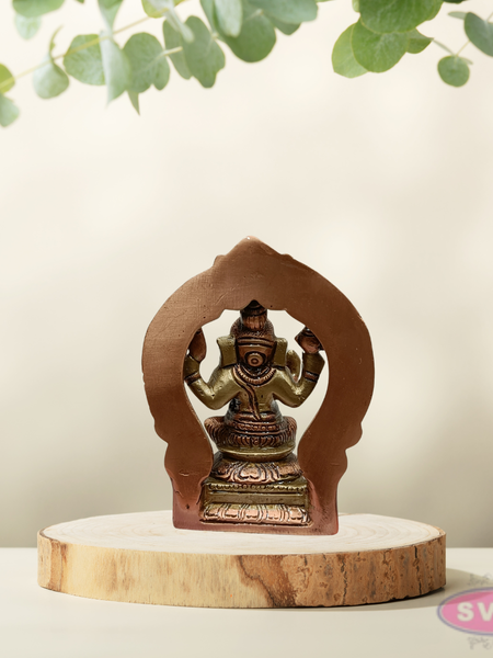 Brass Lord Ganesha Idol with Decorative Arch